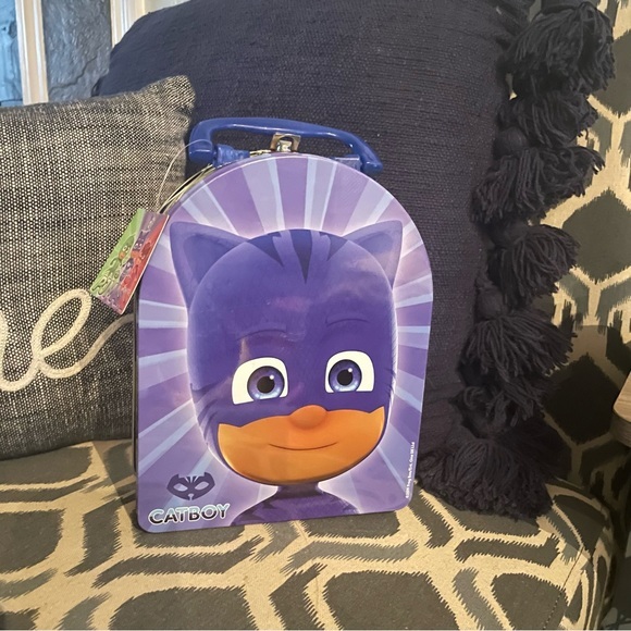 PJ‎ Mask Arch Tin Box CatBoy Cat Boy 2019 Frog Box Metal Lunch Box new * - Picture 4 of 9